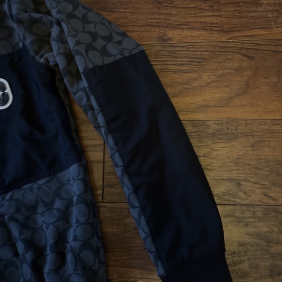 COACH MEN'S MIXED MEDIA ALL OVER LOGO SWEATSHIRT SZ SMALL  Black - Picture 4 of 9